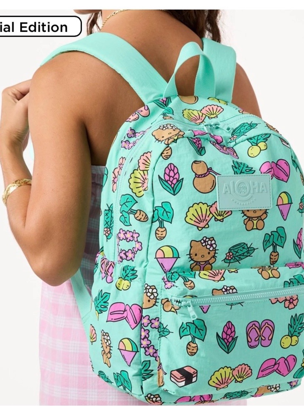 ALOHA Collection X Hello Kitty Hawaii Print Backpack. Only sold in Hawaii